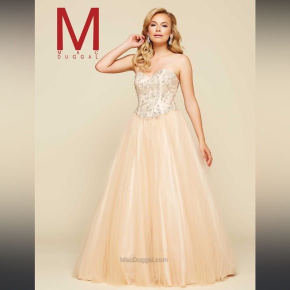 Mac Duggal Golden Gown - Picture 1 of 11